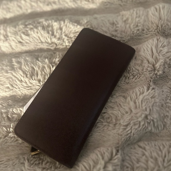 Lauren Ralph Lauren Dark Brown Wallet with Gold Accents - Picture 4 of 4